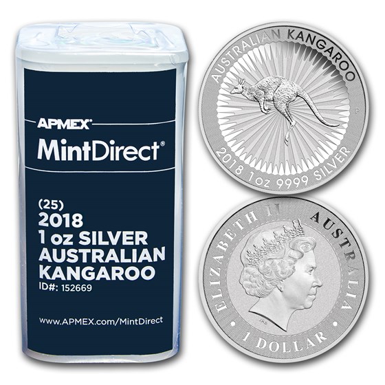 2018 Australia 1 oz Silver Kangaroo (25-Coin MintDirect® Tube) 2018 Australia 1 oz Silver Kangaroo (25-Coin MintDirect® Tube)